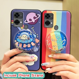 protective Cartoon Phone Case For Oukitel C33 Waterproof TPU Anti-dust Silicone Dirt-resistant Anti-knock Back Cover Kickstand