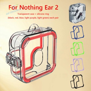 [Getdouble.th] เคสหูฟัง พร้อมแหวนซิลิโคน 5 คู่ สําหรับ Nothing Ear 2