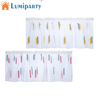 Lumiparty ผ้าม่านสั้น ปักลาย สําหรับตกแต่งบ้าน ห้องครัว