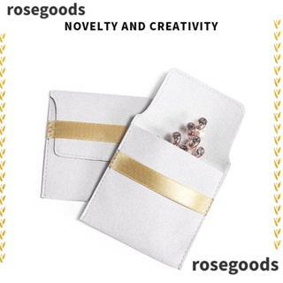 Rosegoods1 ถุงบรรจุภัณฑ์ แบบพกพา พับได้ สําหรับใส่เครื่องประดับ