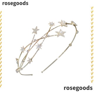 ที่คาดผม แบบรูกลวง ประดับพลอยเทียม รูปดาว ROSEGOODS1