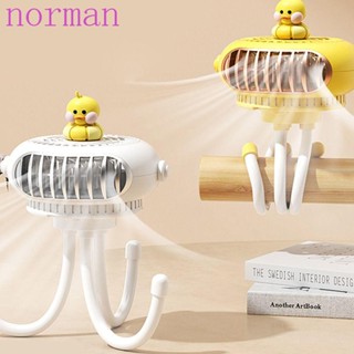 Norman พัดลมตั้งโต๊ะไฟฟ้า แบบคลิปหนีบ รูปปลาหมึก ไร้ใบพัด ชาร์จ Usb แฟชั่นฤดูร้อน สําหรับรถเข็นเด็ก