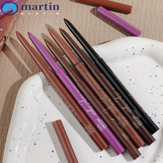 Martin อายไลเนอร์เจล ดินสอเขียนขอบตา สีดํา สีน้ําตาล สีม่วง เนื้อแมตต์ พร้อมกบเหลา กันน้ํา อายไลเนอร์ธรรมชาติ ปากกาวาดหน้า นอนหนอนไหม ดินสอ