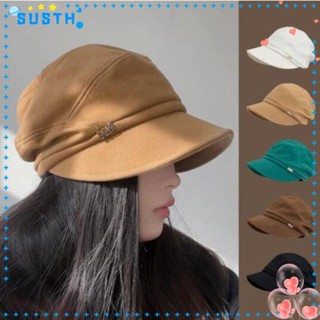 Susth หมวกเบเร่ต์ลําลอง สีพื้น แฟชั่นสําหรับเด็กผู้ชาย