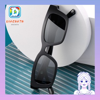 Diachath แว่นตากันแดด ทรงสี่เหลี่ยมผืนผ้า วินเทจ UV400 ป้องกัน กรอบสี่เหลี่ยม สําหรับผู้หญิง