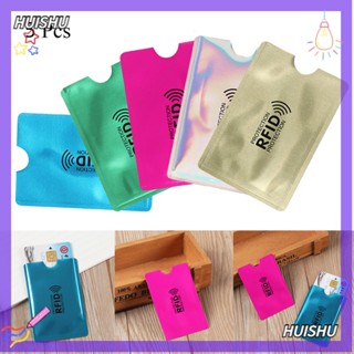 Hs กระเป๋าสตางค์ อลูมิเนียม กันขโมย สําหรับใส่บัตร ธนาคาร 5 ชิ้น