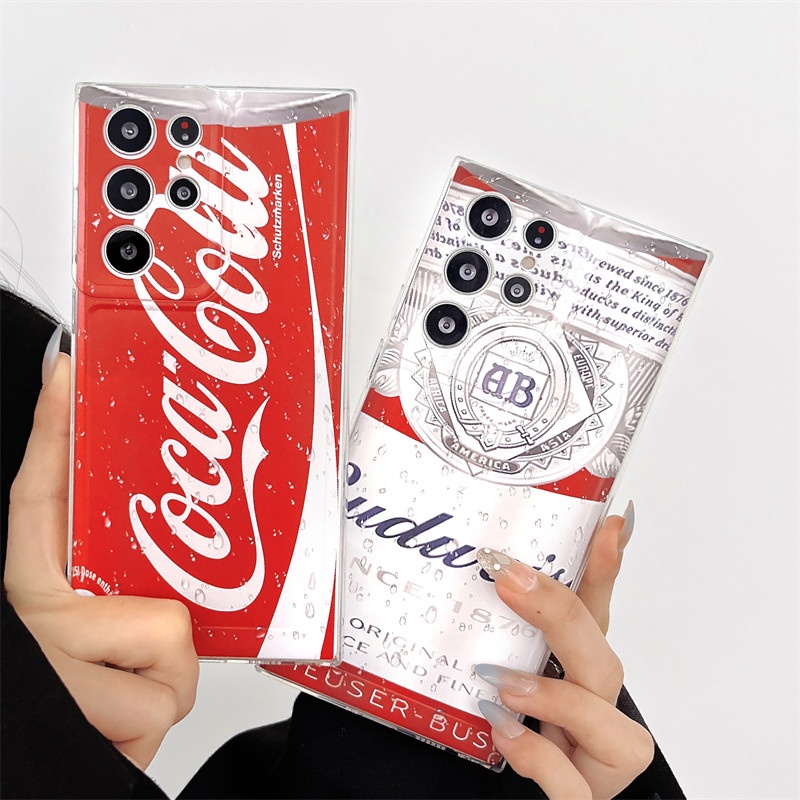 สําหรับ Samsung A54 A14 A34 A52s A23 A53 A24 A04s A12 A31 A33 A73 A20s A20 A30 A50 A50s A30s A51 A71 M12 A22 A32 A52 A72 A13 5G เคสโทรศัพท์มือถือแบบนิ่ม ลายขวดเบียร์ โคคา