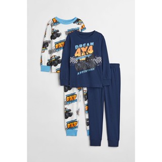 H&amp;M ชุดนอนแพ็ค 2 ตัว Boy 2-pack pyjamas 0531284_1