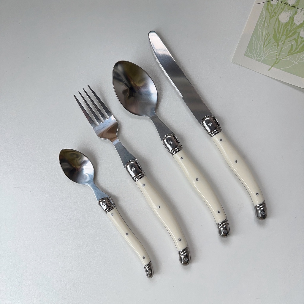 HERA ชุดช้อนส้อม มีดสเต็ก กาแฟ สเตนเลส สไตล์เกาหลี Cutlery Set
