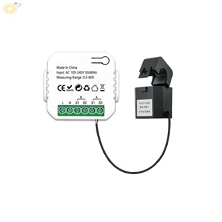 【VARSTR】Energy Meter With Clamp -10-55°C 0.2A-80A 1-channel 100-240VAC 50/60Hz