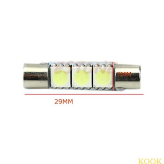 Kook หลอดไฟตัดหมอก Led T6 5050 29 มม. 3-SMD ประหยัดพลังงาน สําหรับรถยนต์