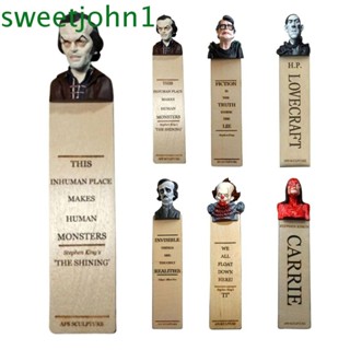 Sweetjohn ที่คั่นหนังสือสยองขวัญ 3D เครื่องเขียนตลก ที่คั่นหน้าหนังสือ ที่คั่นหน้าหนังสือ เครื่องหมายอ่านหนังสือ คนรัก ของขวัญที่ดีที่สุด สําหรับแฟนนิยายสยองขวัญ