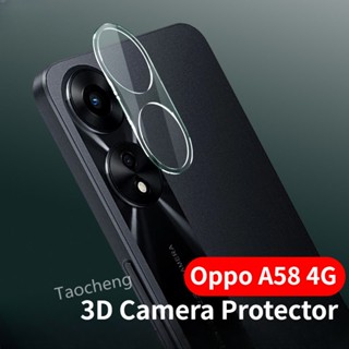 ฟิล์มกระจกนิรภัยกันรอยหน้าจอกล้องหลัง HD 3D สําหรับ Oppo A58 OppoA58 A 58 4G 5G 2023