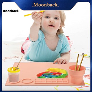&lt;moonback&gt; แผ่นซิลิโคน แบบนิ่ม กันลื่น พับได้ สําหรับวาดภาพระบายสี
