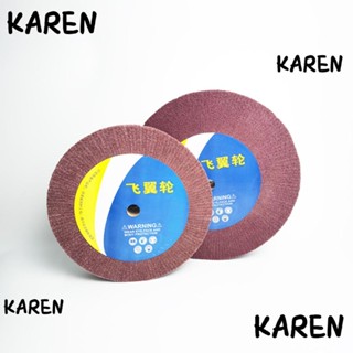 Karen ล้อเจียร ไนล่อนไฟเบอร์ ไม่ทอ สีแดง 8 นิ้ว