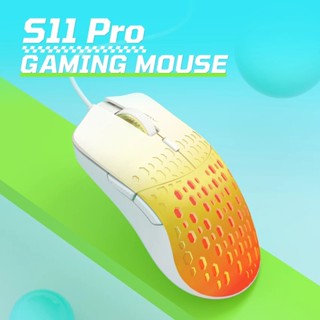 MOUSE AULA S11PRO WHITE/ORANGE