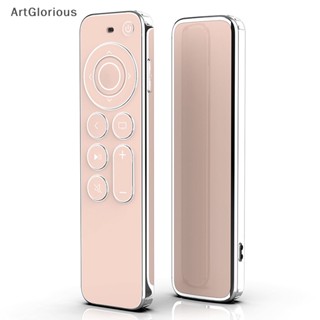 Art เคส TPU ขอบเงิน ใส ป้องกันรอยขีดข่วน กันตก สําหรับ Apple TV 4K HD