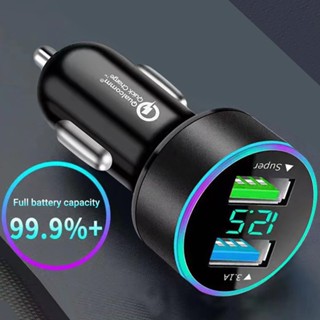 66W 💯ที่ชาร์จแบตในรถ 2 พอร์ต USB 3.1A ที่ชาร์จเร็ว จอดิจิตอล ที่ชาร์จในรถ car charger quick charge