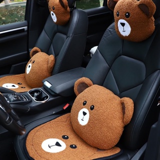 Cartoon Headrest Cute Bear Car Neck Pillow Plush Seat Backrest Wholesale SdJA