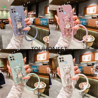 เคส Realme C11 เคส Realme C12 เคส Realme C15 เคส Realme C20 Case Realme C1 Casing Realme C2 Case Realme C3 Cover Realme 5 Pro Case Realme 5S 5i 6i Case Realme C25 C25s Case Soft TPU Anime Cartoon Cute Kaws Bear Stand With Ring Phone Case TT โทรศัพท์มือถือ