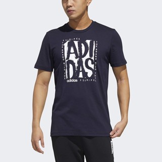 [S-5XL] Adidasเสื้อยืดแขนสั้น Adidas Mens Stamp Graphic T-Shirt AdidasMens Womens T-shirts^S[