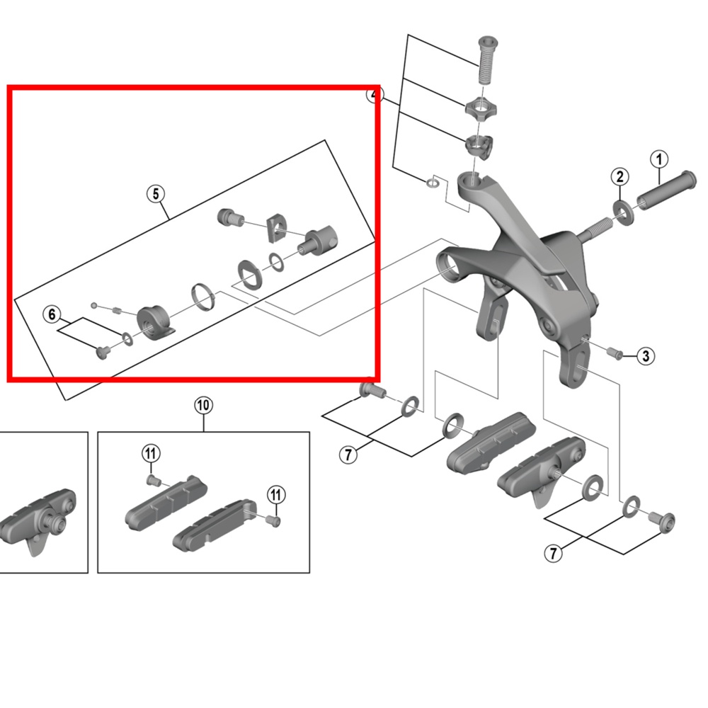 Shimano BR-R7000/R8000/R9100/9000 สายเบรกคาลิปเปอร์ Quick Release Assembly Y8ZJ98030 Y8RU98010 Y8PP9