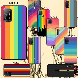 เคสโทรศัพท์มือถือซิลิโคน TPU กันกระแทก สีรุ้ง สําหรับ OPPO F19 F19S RENO 3 4 4LITE 4F 4G 5G