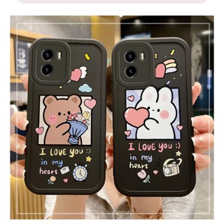 เคส Vivo Y01 เคส Vivo Y01A เคส Vivo Y15S เคส Vivo Y15A การ์ตูนน่ารัก นิ่มมาก รัก กระต่าย ดอกไม้ หมี TPU เคสโทรศัพท์