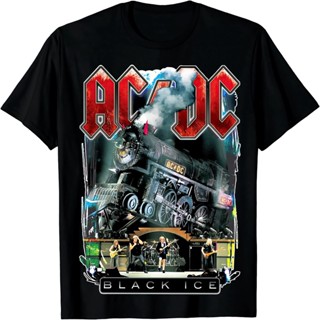 เสื้อยืดแขนสั้นเสื้อวง ACDC เสื้อยืดแฟชั่นวินเทจ90 เสื้อวงร็อค เสื้อยืดเอซีดีซี oversize เสื้อยืดคอกลมผ้าฝ้าย เสื้อคู่ พ