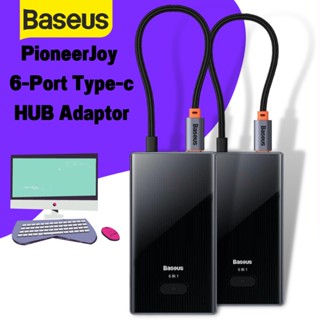 Baseus อะแดปเตอร์ฮับ USB C Type-c USB HUB 6 in 1 For Laptop Computer อุปกรณ์สำหรับโอนถ่ายข้อมูล