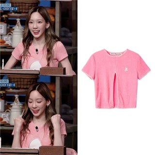 [SR-STUDIO] เสื้อยืดกันหนาว แขนสั้น สไตล์เกาหลี