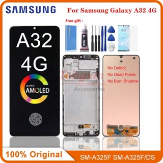 อะไหล่หน้าจอสัมผัสดิจิทัล LCD 6.4 นิ้ว สําหรับ Samsung Galaxy A32 4G A325 A325F Galaxy A32 4G