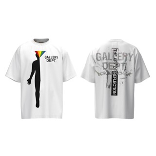 เสื้อยืดแขนสั้นลําลอง ผ้าฝ้าย พิมพ์ลาย GALLERY DEPT แฟชั่นสไตล์สตรีท สําหรับผู้ชาย และผู้หญิง