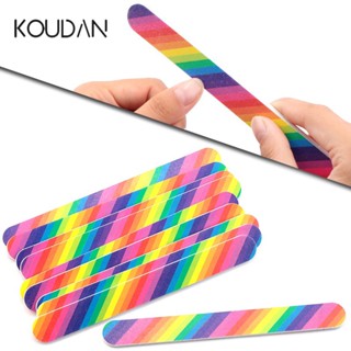 Koudan ตะไบขัดเล็บ ขัดเล็บ เครื่องมือความงาม สีรุ้ง