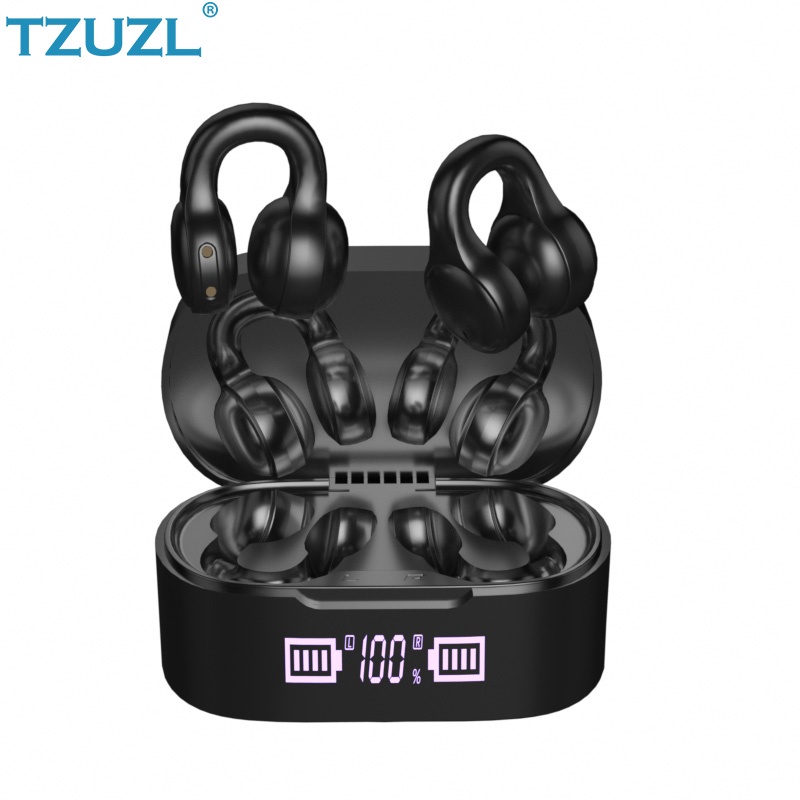Tzuzl ใหม่ล่าสุด TWS หูฟังไร้สาย Bone conduction หูฟังบลูทูธลดเสียงรบกวนกีฬาชุดหูฟัง IPX7 หูฟังกันน้ํา Dual Mic X56
