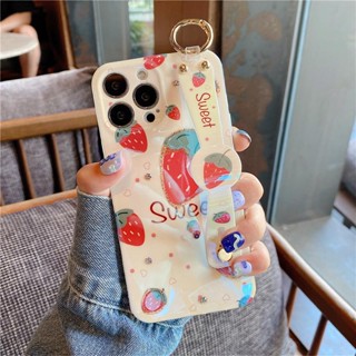 เคสโทรศัพท์มือถือ ซิลิโคนนิ่ม พร้อมสายคล้องมือ สําหรับ iPhone 13 11 12 14 14promax