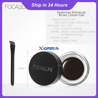 FOCALLURE มืออาชีพคิ้วเจล5สีกันน้ำตาคิ้ว Enhancer ครีมแต่งหน้าด้วย Brush1