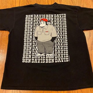 เสื้อยืดแขนสั้น พิมพ์ลายการ์ตูน Ben Davis สไตล์วินเทจ แฟชั่นคู่รัก