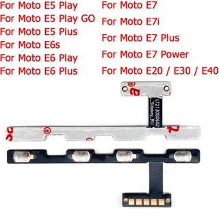 ปุ่มปรับระดับเสียงด้านข้าง สําหรับ Motorola Moto E20 E30 E40 E6s E7i E7 Power E5 E6 Plus Play Go
