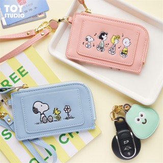 กระเป๋าสตางค์ กระเป๋าใส่เหรียญ กระเป๋าใส่บัตร ลายการ์ตูน snoopy น่ารัก สไตล์ญี่ปุ่น