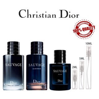 ขายน้ำหอมแบรนด์แท้ 100% Sauvage EDP &amp; EDT &amp; Parfum &amp; Elixir 2ml/5ml/10ml