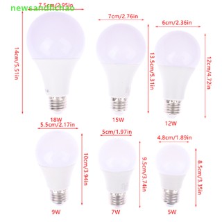 Newsandlichao หลอดไฟสปอตไลท์ LED E27 5W 7W 9W 12W 15W 18W สีขาว