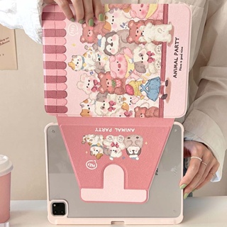 เคสหนังอะคริลิคแข็ง ลายครอบครัวสัตว์ สําหรับ IPad Mini6 IPad5 6 7 8 9 Air Air1 Air2 Air3 Air4 Air5 10.9 นิ้ว Pro10.5 Pro11 Pro12.9 2018 2020 2021 2022