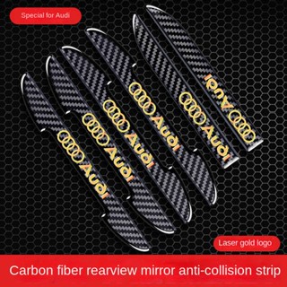 6 PCs Car Car Door Bumper Strip Carbon Fiber Anti-Collision Stopper Rearview Mirror Protection Bar Door Edge Screen Protector Bump Proof Scraping Supplies Protective body adhesive strip Car exterior decoration