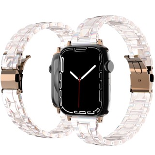 สายนาฬิกาข้อมือ ชุบเลเซอร์ หลากสี สําหรับ iWatch 7 41 มม. 45 มม. 38 40 มม. 42 44 มม. Glacier iWatch 7 6 5 4 3 2