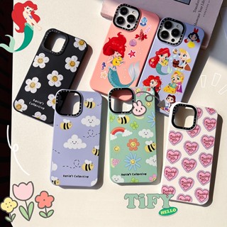 Casetify เคสโทรศัพท์ซิลิโคน ผ้าสักหลาด เนื้อแมตต์ ลายดอกไม้ ผึ้ง กันกระแทก สําหรับ iPhone 14 13 12 11 Pro MAX XR IX XS MAX 7 8 Plus