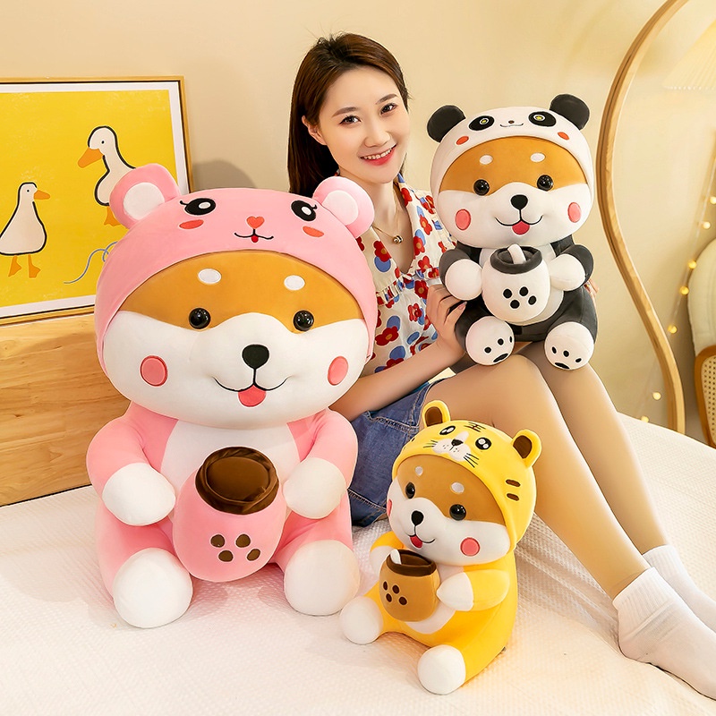 2654 สไตล์ใหม่ ส่งเสริมการขาย กิจกรรม เด็กผู้หญิง ของขวัญ เด็ก ผ้าฝ้าย Ragdoll ของเล่นตุ๊กตาการ์ตูน ตุ๊กตา Tik Tok สไตล์เดียวกัน ถือชานม ชิบะ อินุ ตุ๊กตา ของเล่น คอร์กี้ เปลี่ยนร่างเป็นฮัสกี้ สุนัข ขนาดใหญ่ หมอนตุ๊กตา