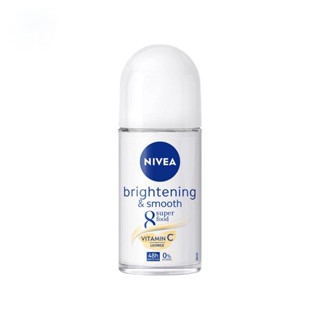 Nivea นีเวีย โรลออน ไบรท์เทนนิ่ง แอนด์ สมูท 8 ซูเปอร์ ฟู้ด 50 มล.