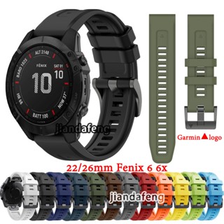 สายนาฬิกาข้อมือซิลิโคน สไตล์สปอร์ต สําหรับ Garmin Fenix 6 6x Pro