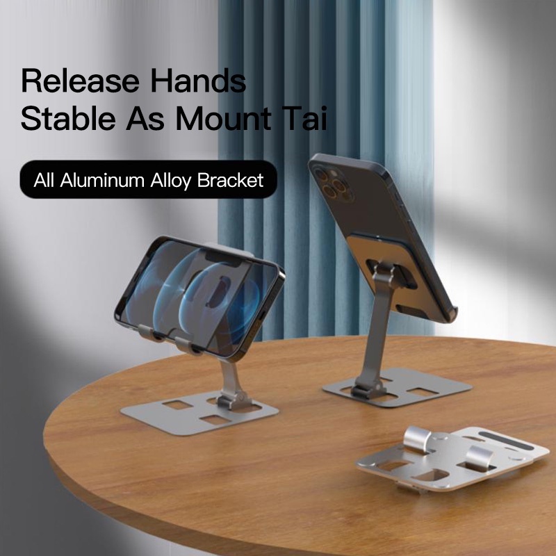 ที่วางโทรศัพท์มือถือ แบบพับได้ แท่นวางแท็บเล็ต ที่วางโทรศัพท์ตั้งโต๊ะ Plank Stand - รูปที่ 2